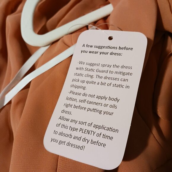 NEW Social Bridesmaids‎ Sleeveless Tie Back Chiffon Trumpet Gown Amber Sunset 8 - Picture 14 of 14